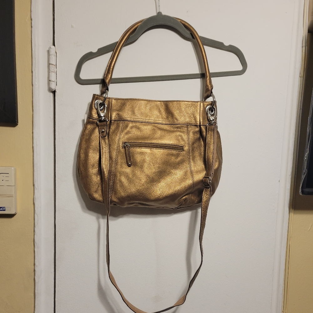 Tignanello Women's Boho Brown Leather Shoulder Bag